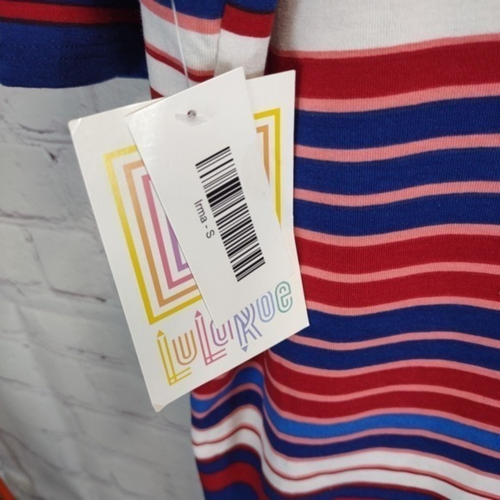 NWT LuLaRoe Irma High-Low Tunic Top Small Shirt Top Blouse Multicolor - Picture 4 of 11